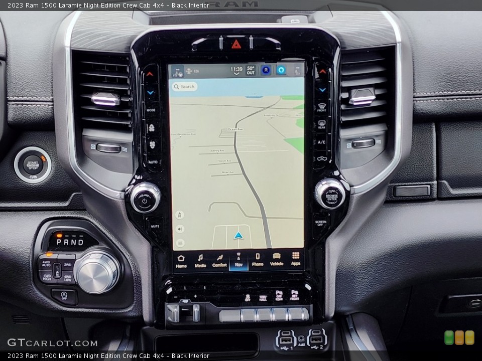 Black Interior Navigation for the 2023 Ram 1500 Laramie Night Edition Crew Cab 4x4 #145756094