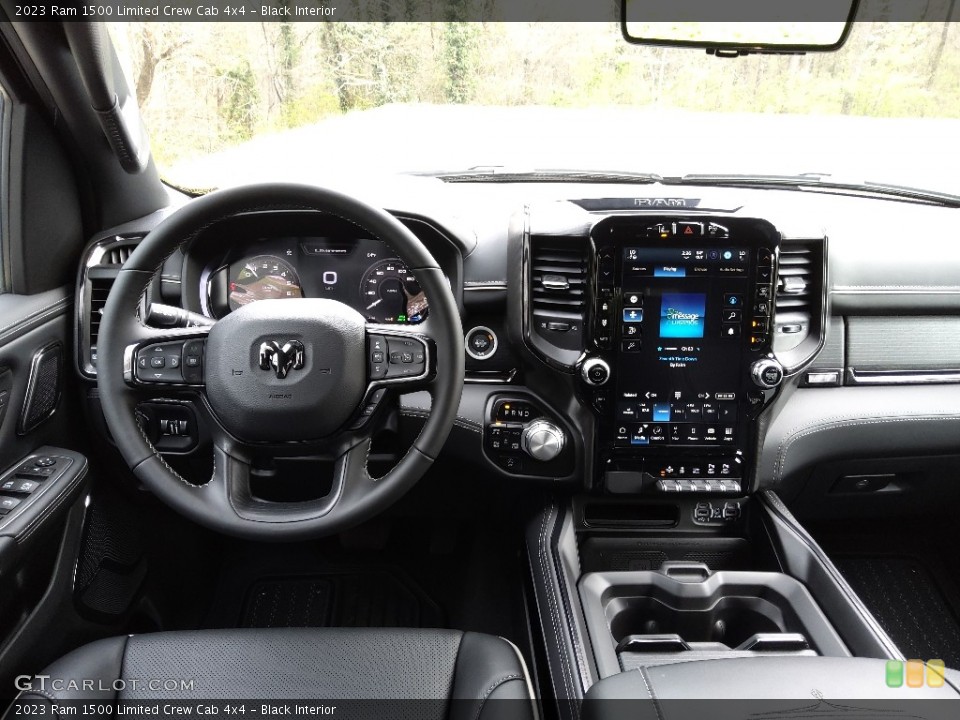 Black Interior Dashboard for the 2023 Ram 1500 Limited Crew Cab 4x4 #145756347