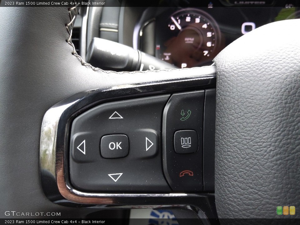 Black Interior Steering Wheel for the 2023 Ram 1500 Limited Crew Cab 4x4 #145756382