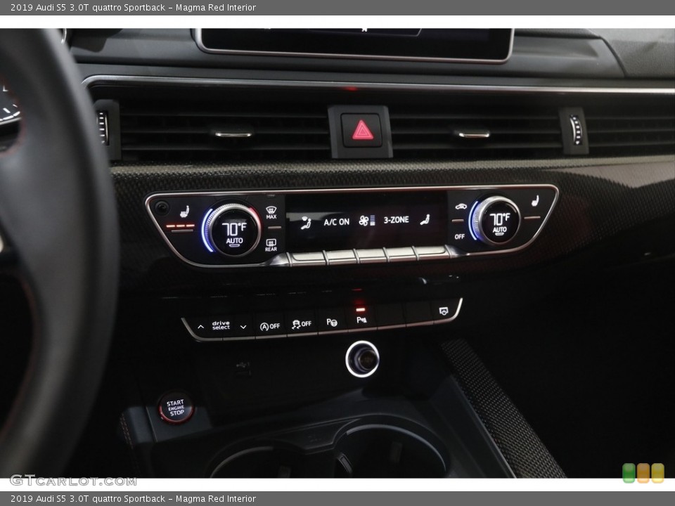 Magma Red Interior Controls for the 2019 Audi S5 3.0T quattro Sportback #145756742