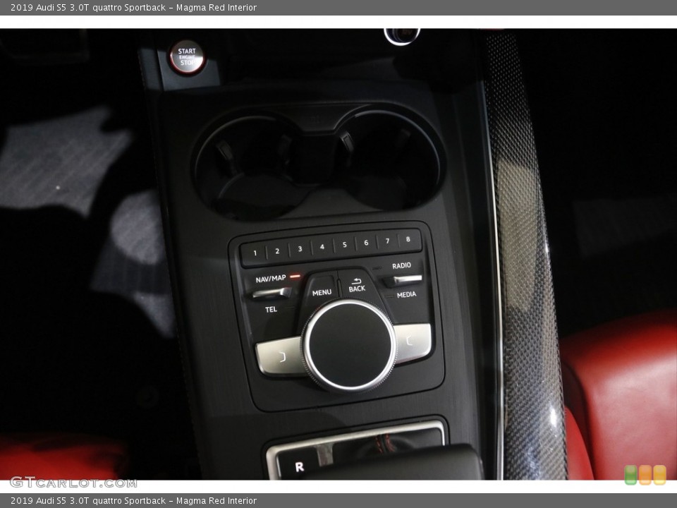 Magma Red Interior Controls for the 2019 Audi S5 3.0T quattro Sportback #145756772