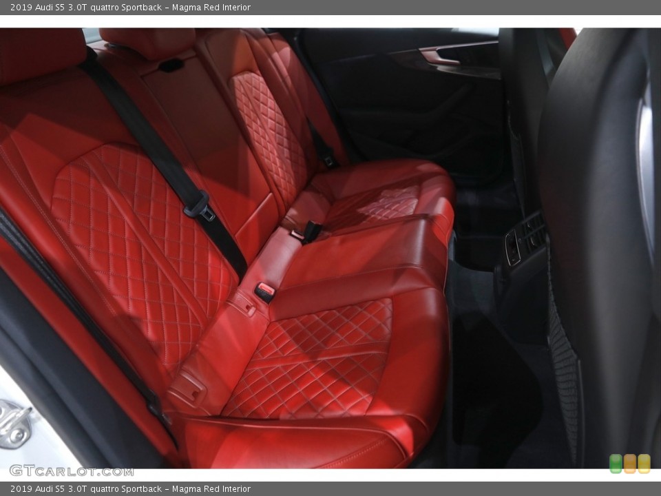 Magma Red Interior Rear Seat for the 2019 Audi S5 3.0T quattro Sportback #145756811