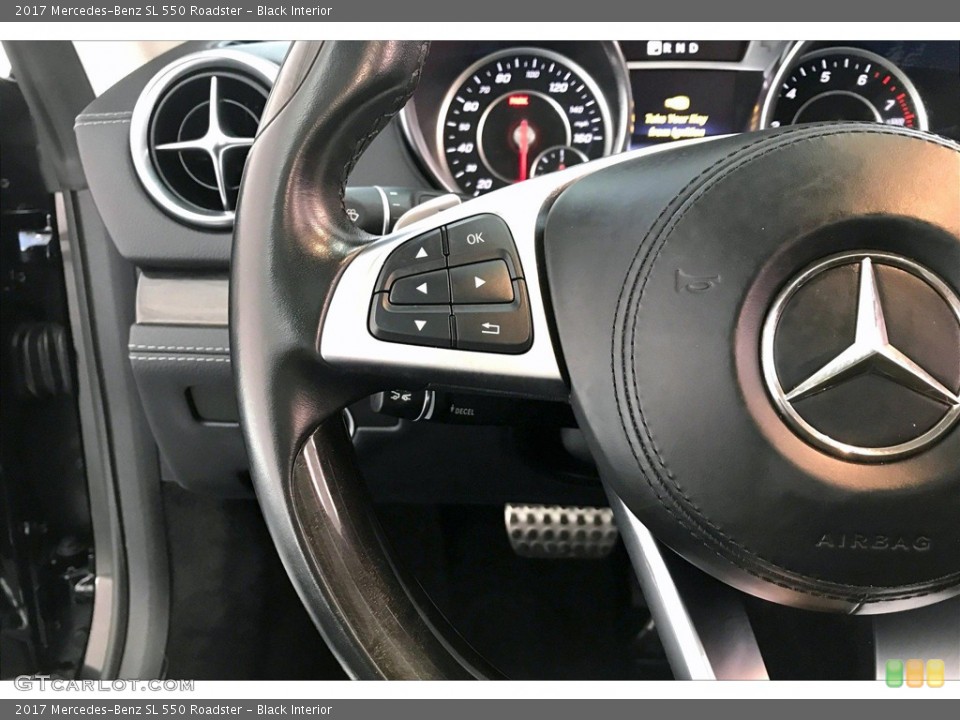Black Interior Steering Wheel for the 2017 Mercedes-Benz SL 550 Roadster #145760110