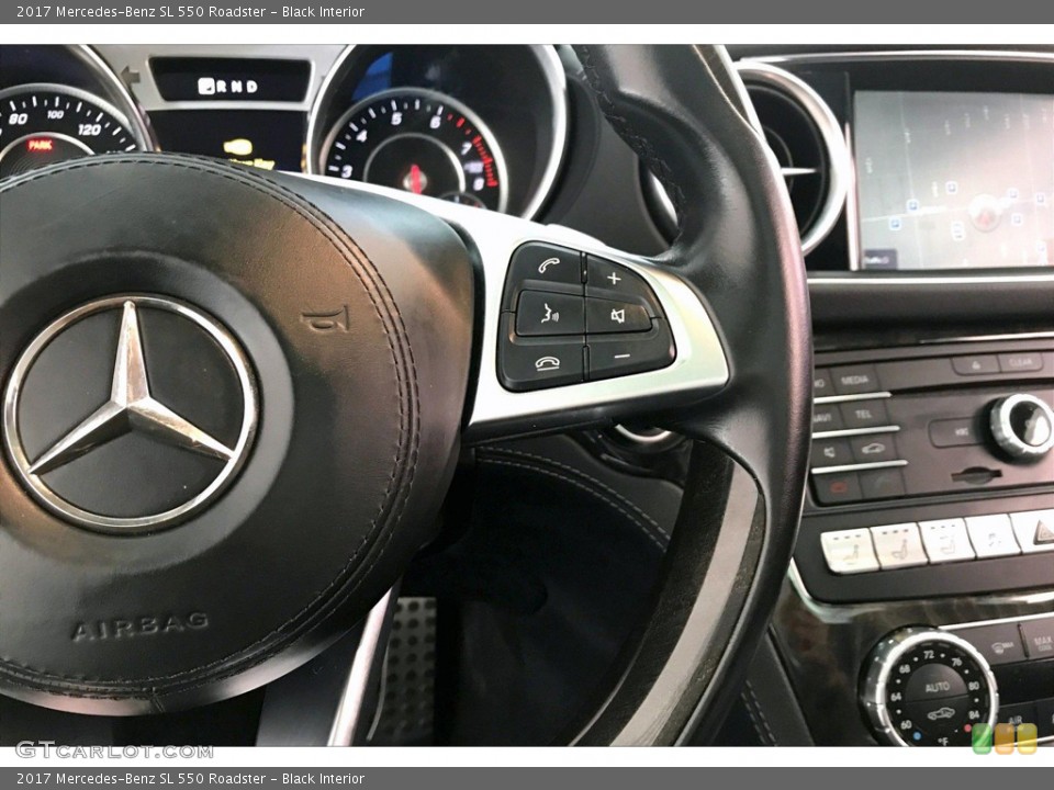 Black Interior Steering Wheel for the 2017 Mercedes-Benz SL 550 Roadster #145760136