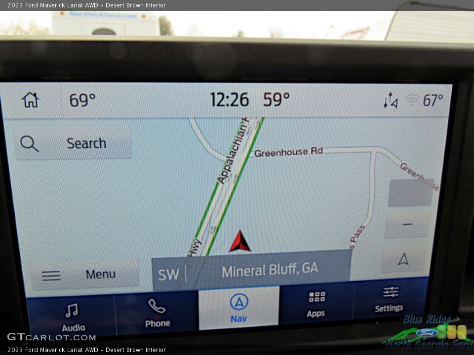 Desert Brown Interior Navigation for the 2023 Ford Maverick Lariat AWD #145762705