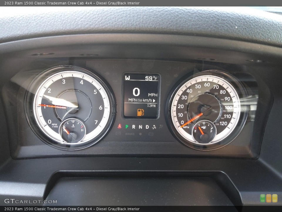 Diesel Gray/Black Interior Gauges for the 2023 Ram 1500 Classic Tradesman Crew Cab 4x4 #145764084