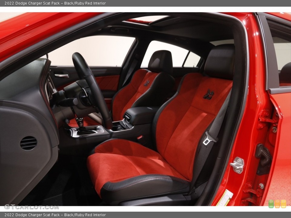 Black/Ruby Red Interior Front Seat for the 2022 Dodge Charger Scat Pack #145766499