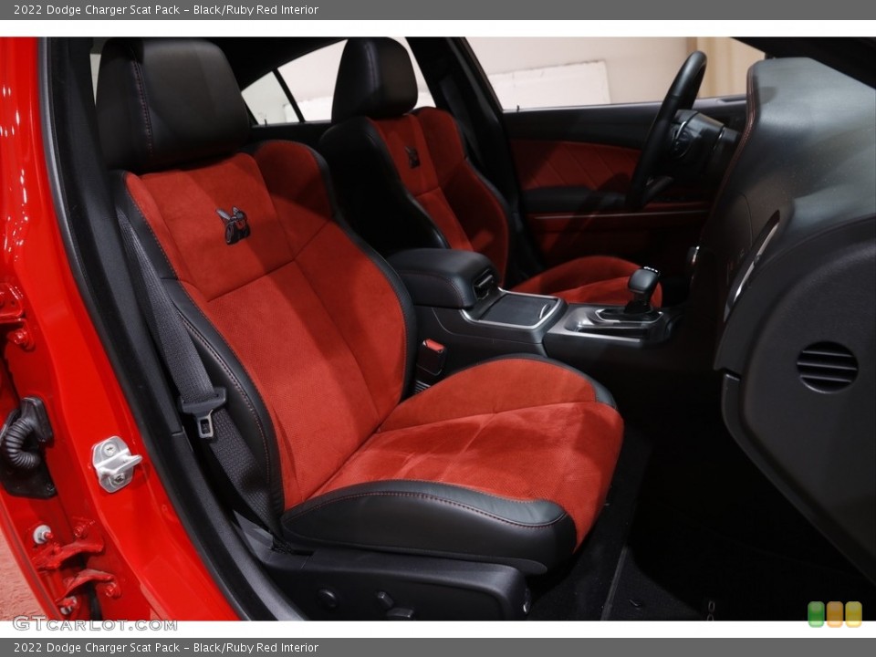 Black/Ruby Red Interior Front Seat for the 2022 Dodge Charger Scat Pack #145766763