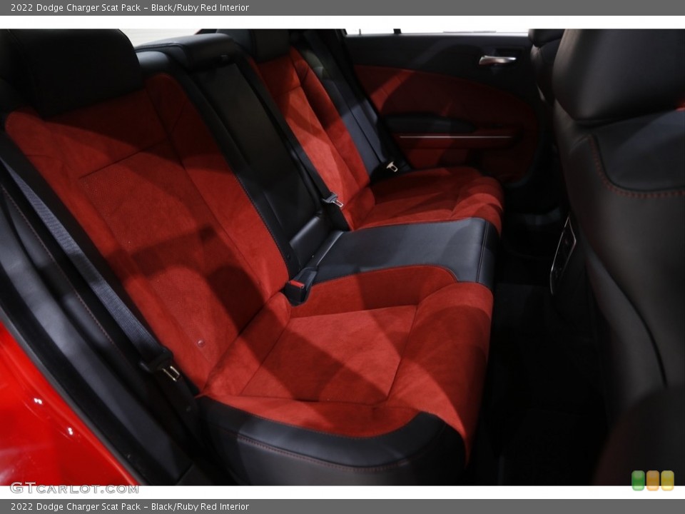 Black/Ruby Red Interior Rear Seat for the 2022 Dodge Charger Scat Pack #145766781