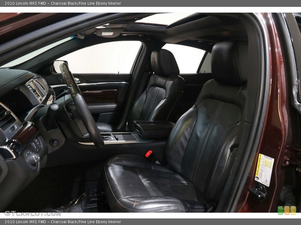 Charcoal Black/Fine Line Ebony Interior Front Seat for the 2010 Lincoln MKS FWD #145767012