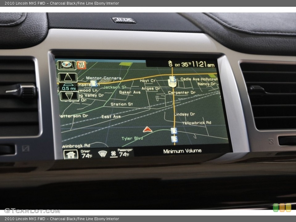 Charcoal Black/Fine Line Ebony Interior Navigation for the 2010 Lincoln MKS FWD #145767120