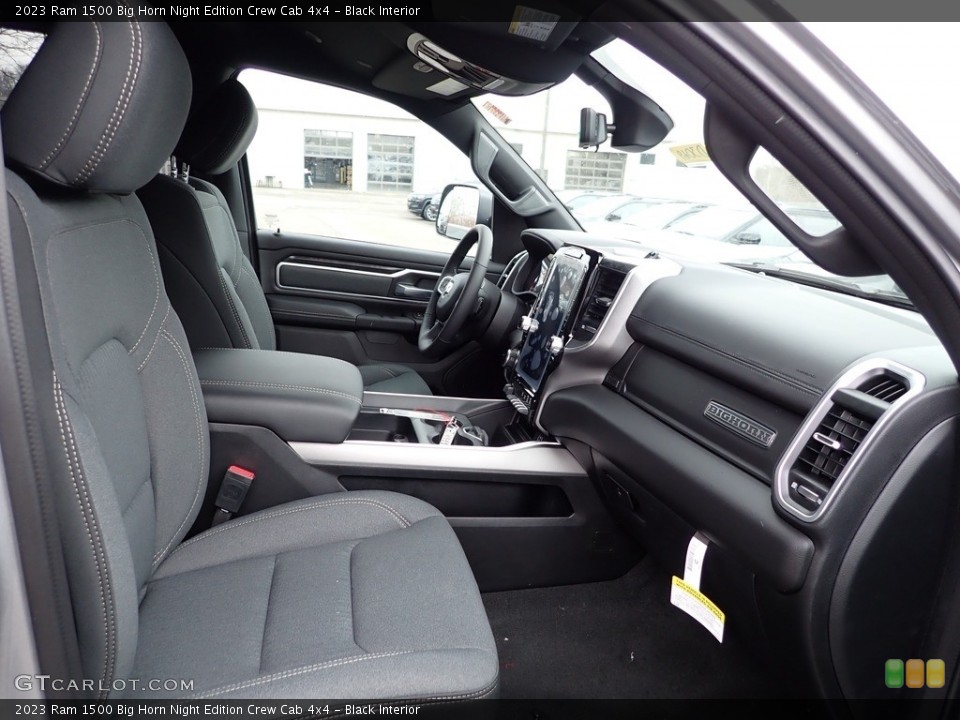 Black Interior Front Seat for the 2023 Ram 1500 Big Horn Night Edition Crew Cab 4x4 #145767489