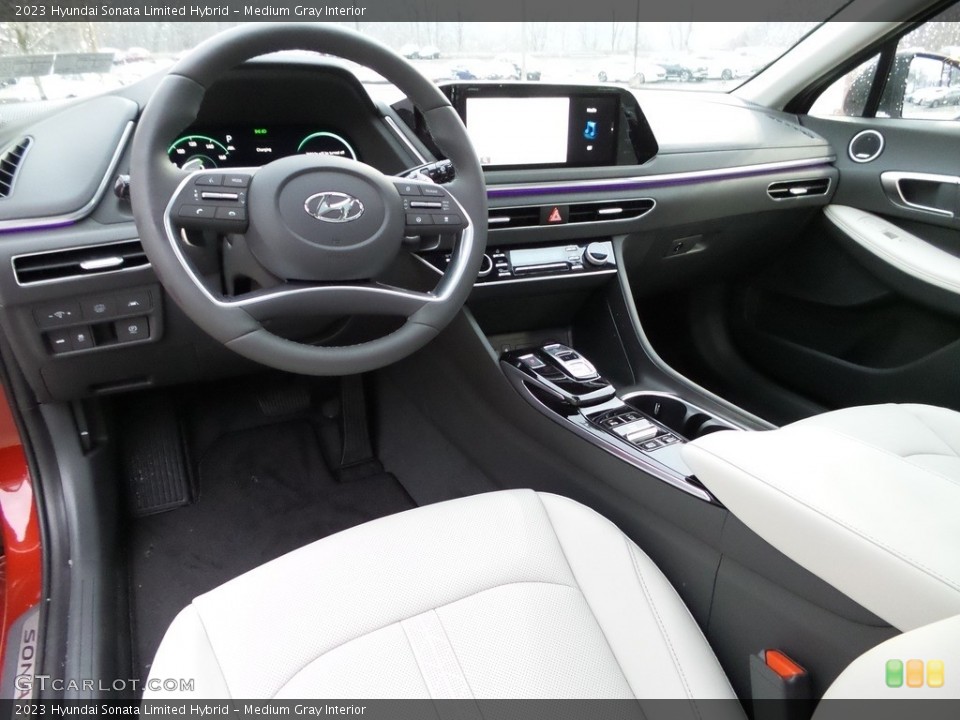Medium Gray Interior Photo for the 2023 Hyundai Sonata Limited Hybrid #145768956
