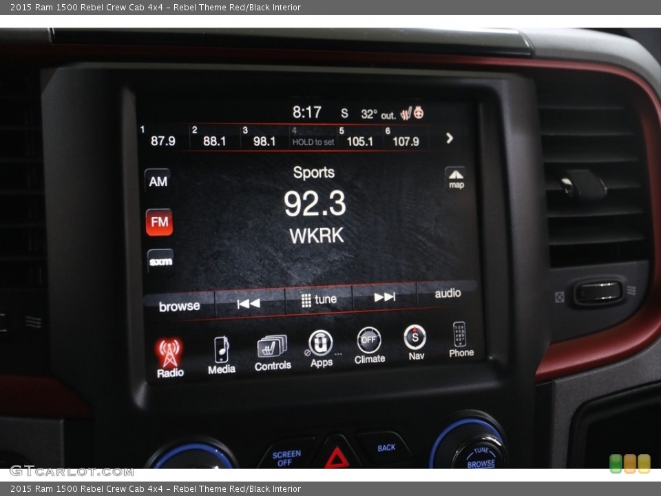 Rebel Theme Red/Black Interior Audio System for the 2015 Ram 1500 Rebel Crew Cab 4x4 #145769694