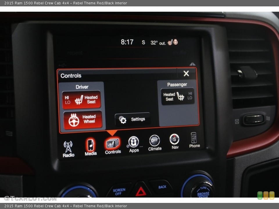 Rebel Theme Red/Black Interior Audio System for the 2015 Ram 1500 Rebel Crew Cab 4x4 #145769703