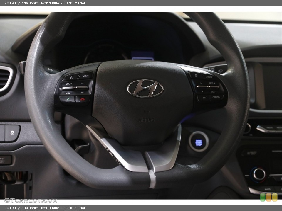 Black Interior Steering Wheel for the 2019 Hyundai Ioniq Hybrid Blue #145769868