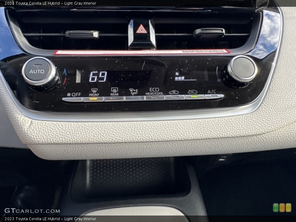 Light Gray Interior Controls for the 2023 Toyota Corolla LE Hybrid #145780034