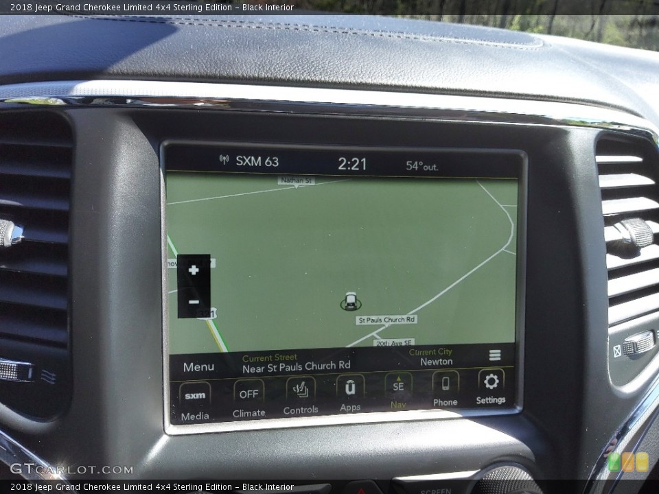 Black Interior Navigation for the 2018 Jeep Grand Cherokee Limited 4x4 Sterling Edition #145780604