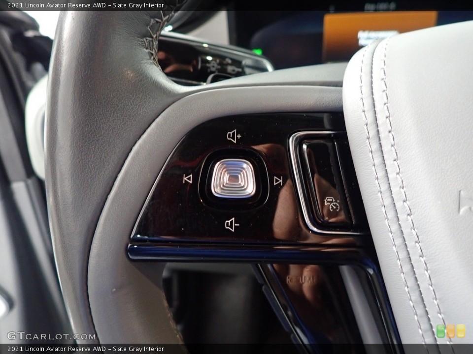 Slate Gray Interior Steering Wheel for the 2021 Lincoln Aviator Reserve AWD #145782425