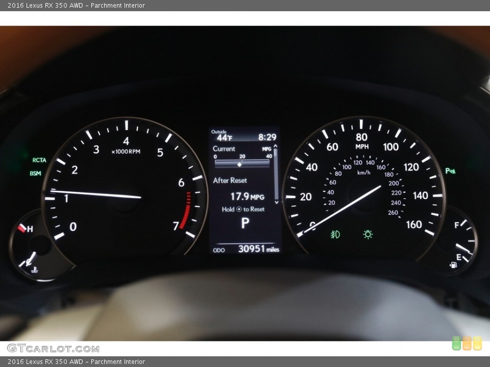 Parchment Interior Gauges for the 2016 Lexus RX 350 AWD #145783552
