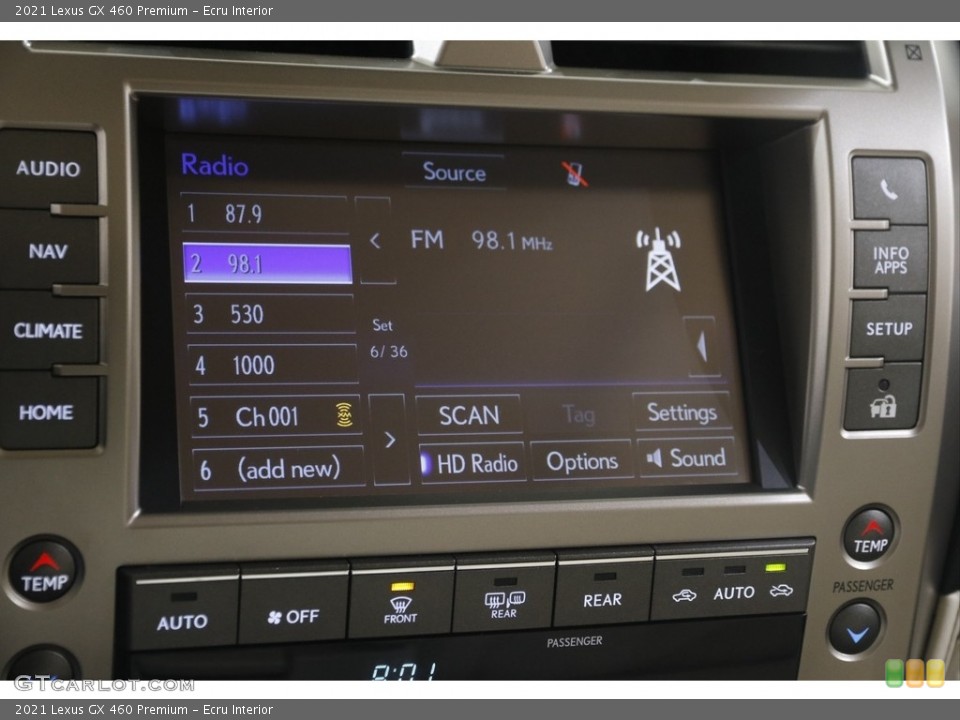 Ecru Interior Controls for the 2021 Lexus GX 460 Premium #145784107