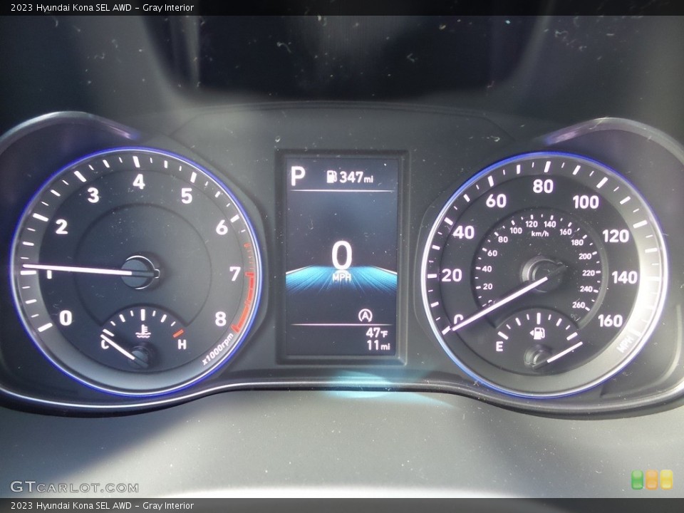 Gray Interior Gauges for the 2023 Hyundai Kona SEL AWD #145784308