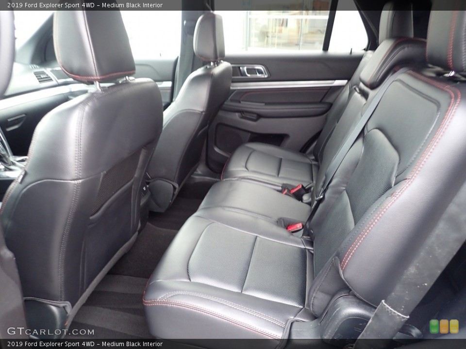 Medium Black Interior Rear Seat for the 2019 Ford Explorer Sport 4WD #145785880