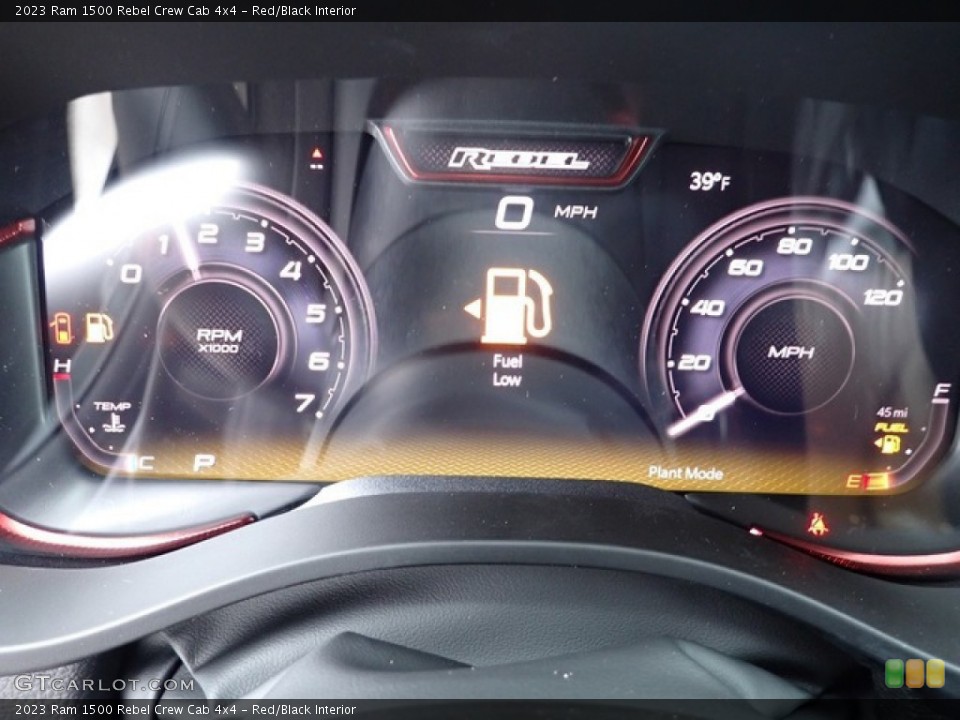 Red/Black Interior Gauges for the 2023 Ram 1500 Rebel Crew Cab 4x4 #145787659