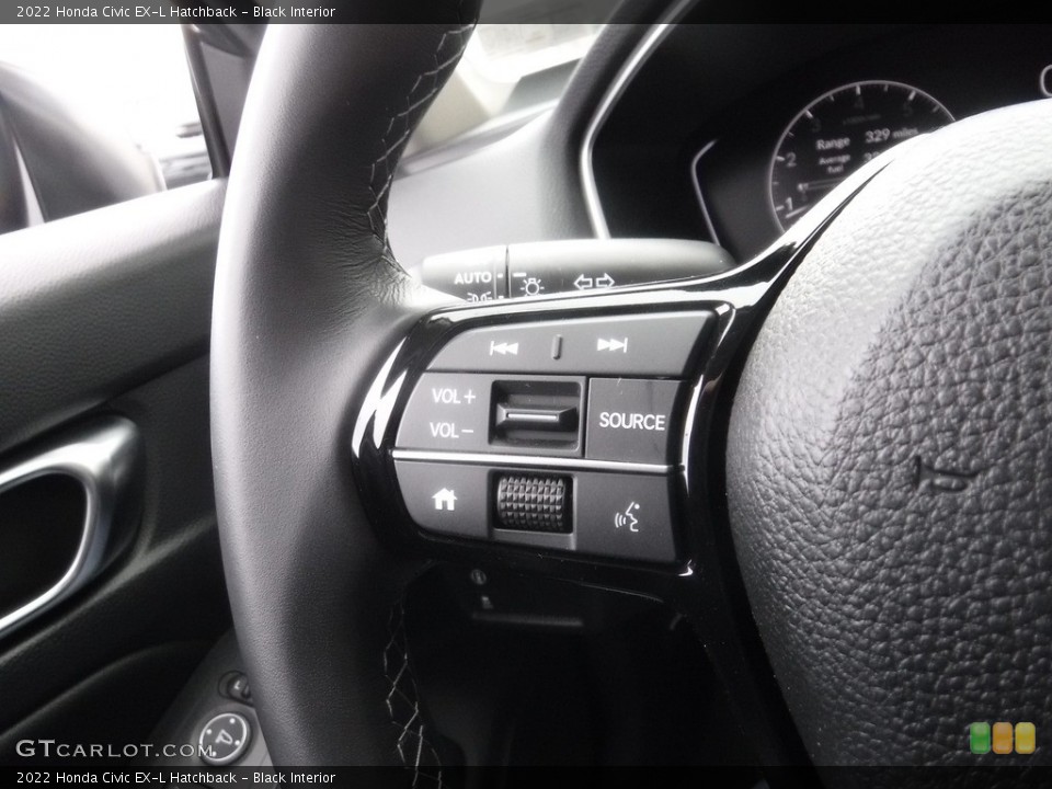 Black Interior Steering Wheel for the 2022 Honda Civic EX-L Hatchback #145788517
