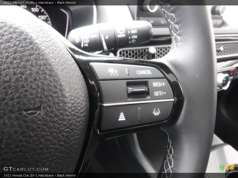 Black Interior Steering Wheel for the 2022 Honda Civic EX-L Hatchback #145788541