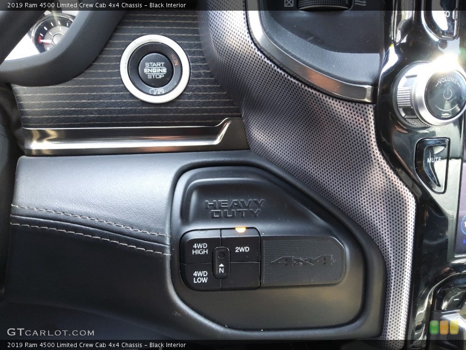 Black Interior Controls for the 2019 Ram 4500 Limited Crew Cab 4x4 Chassis #145791083