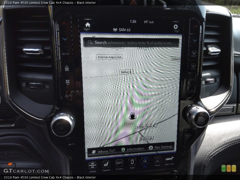 Black Interior Navigation for the 2019 Ram 4500 Limited Crew Cab 4x4 Chassis #145791146