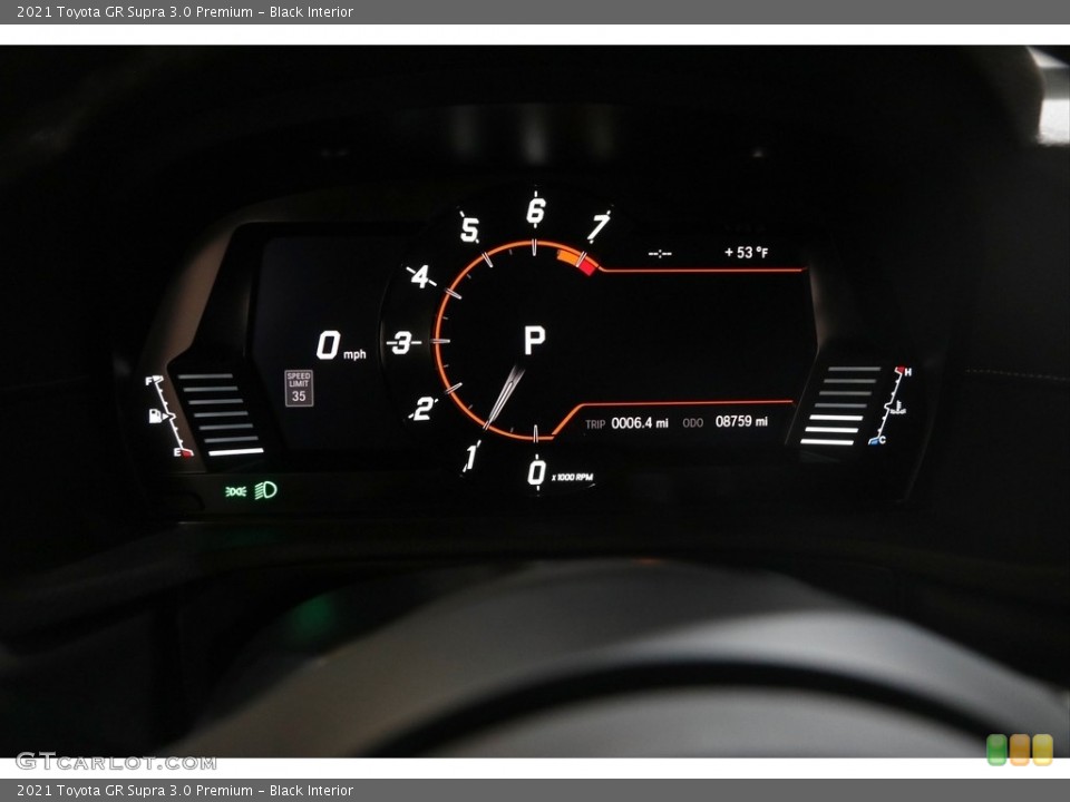 Black Interior Gauges for the 2021 Toyota GR Supra 3.0 Premium #145791668