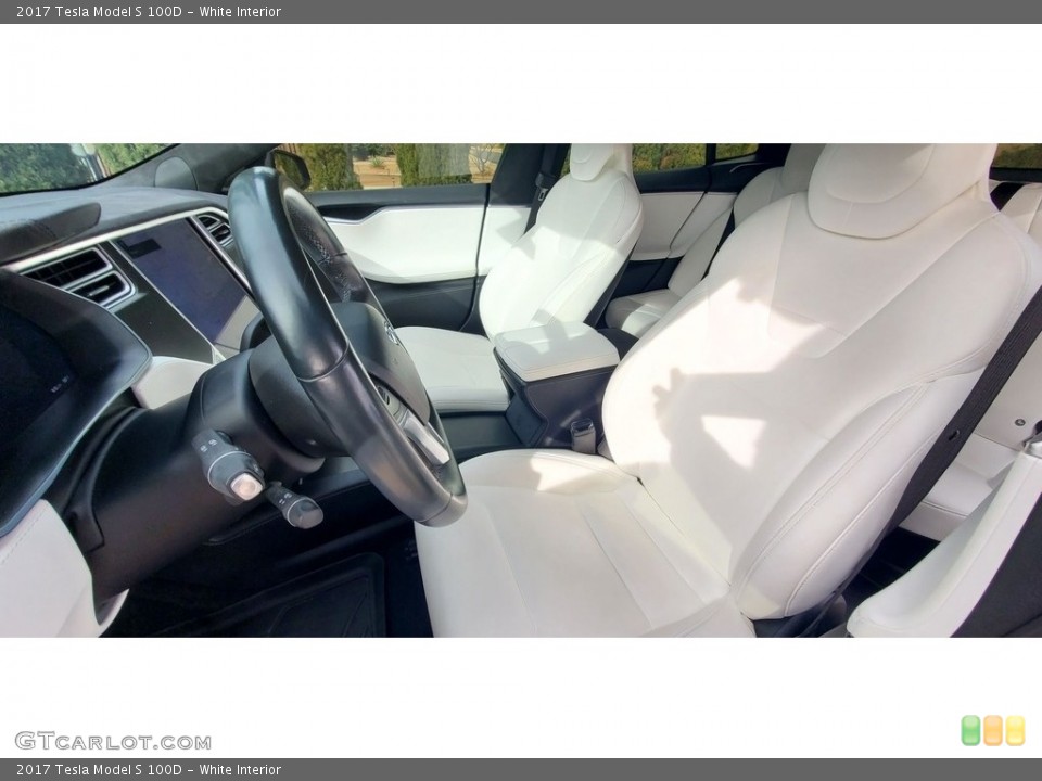 White Interior Front Seat for the 2017 Tesla Model S 100D #145791812