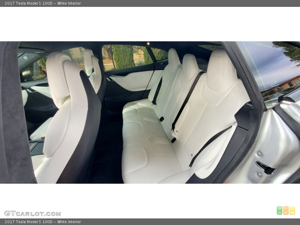 White Interior Rear Seat for the 2017 Tesla Model S 100D #145791818