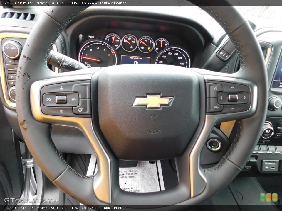 Jet Black Interior Steering Wheel for the 2023 Chevrolet Silverado 3500HD LT Crew Cab 4x4 #145793755