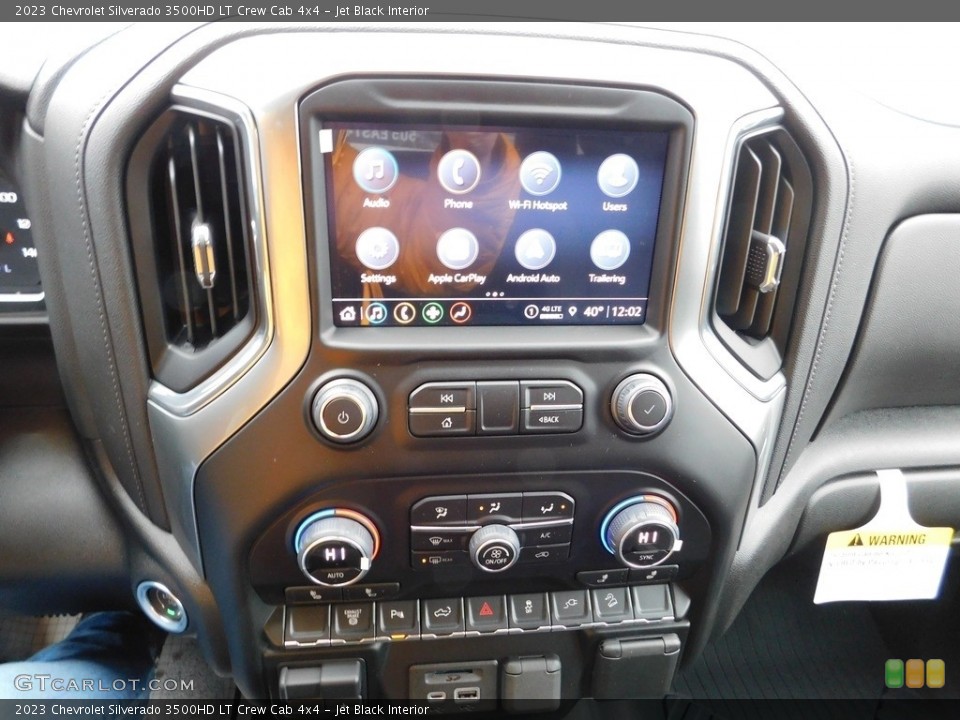 Jet Black Interior Controls for the 2023 Chevrolet Silverado 3500HD LT Crew Cab 4x4 #145793857
