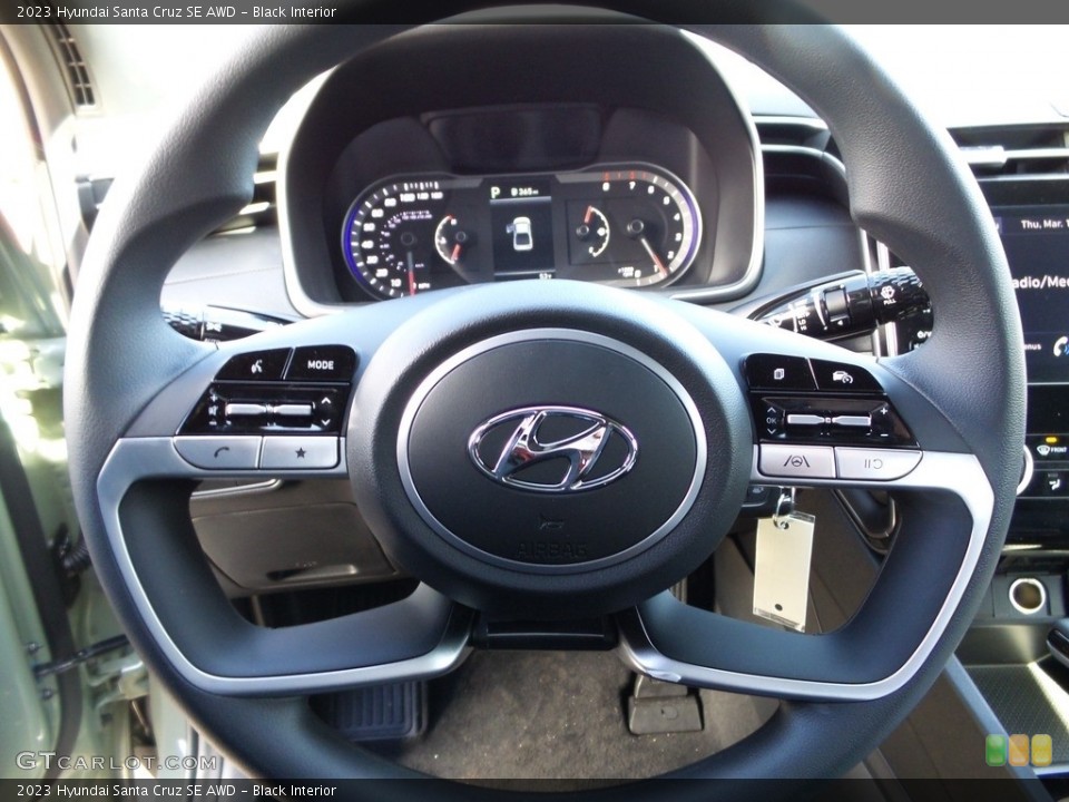 Black Interior Steering Wheel for the 2023 Hyundai Santa Cruz SE AWD #145794565