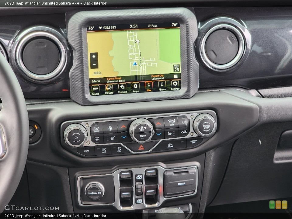Black Interior Controls for the 2023 Jeep Wrangler Unlimited Sahara 4x4 #145796692