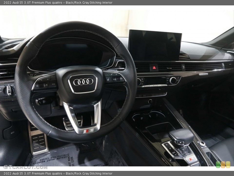 Black/Rock Gray Stitching Interior Dashboard for the 2022 Audi S5 3.0T Premium Plus quattro #145797700