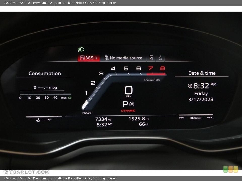 Black/Rock Gray Stitching Interior Gauges for the 2022 Audi S5 3.0T Premium Plus quattro #145797724