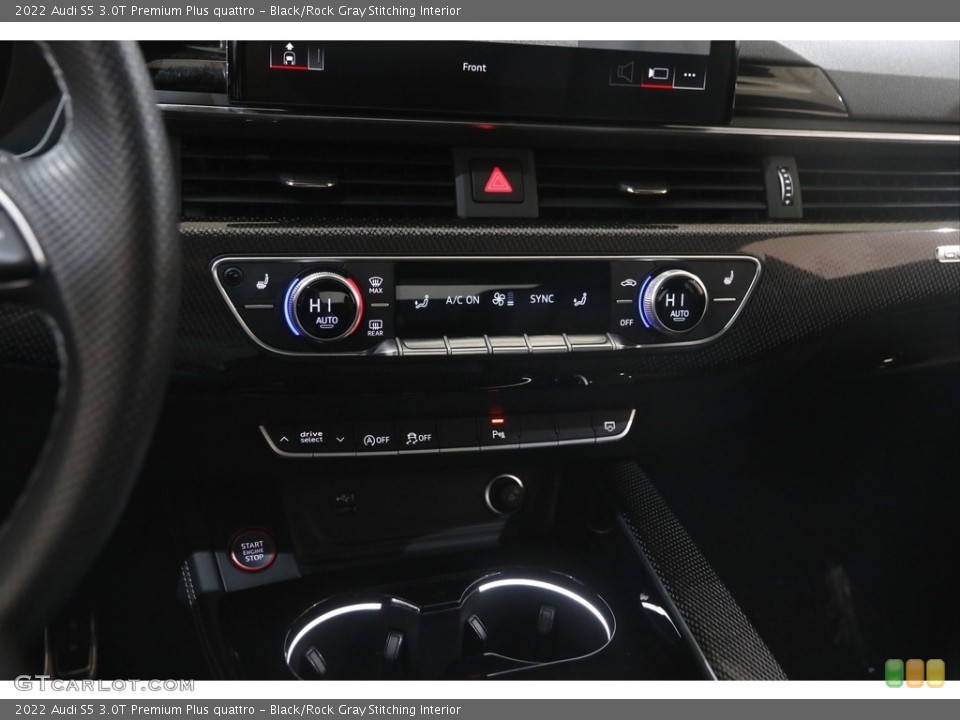 Black/Rock Gray Stitching Interior Controls for the 2022 Audi S5 3.0T Premium Plus quattro #145797790