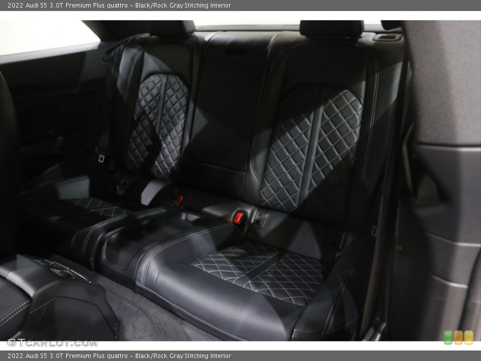 Black/Rock Gray Stitching Interior Rear Seat for the 2022 Audi S5 3.0T Premium Plus quattro #145797832