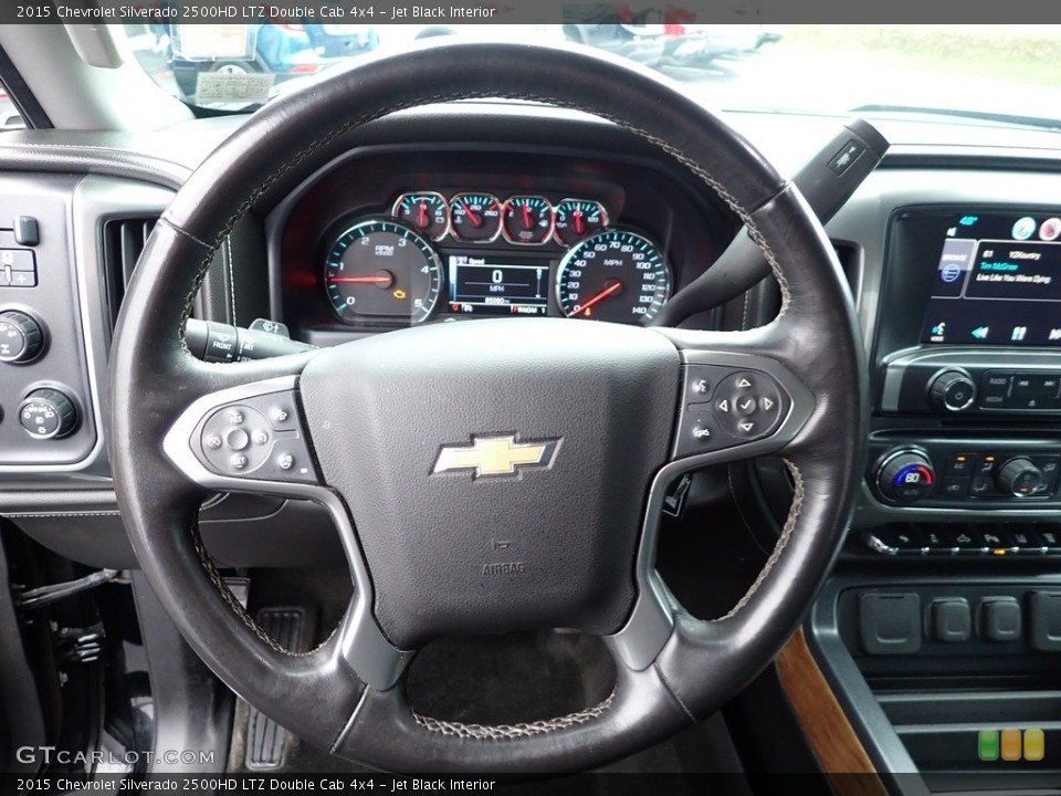 Jet Black Interior Steering Wheel for the 2015 Chevrolet Silverado 2500HD LTZ Double Cab 4x4 #145797865