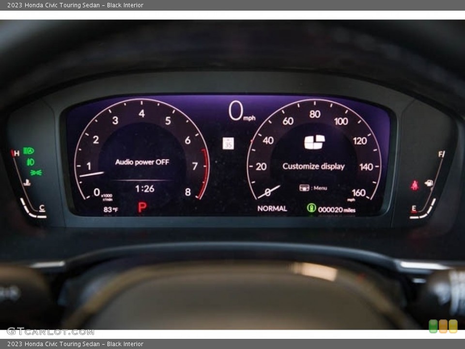 Black Interior Gauges for the 2023 Honda Civic Touring Sedan #145798472