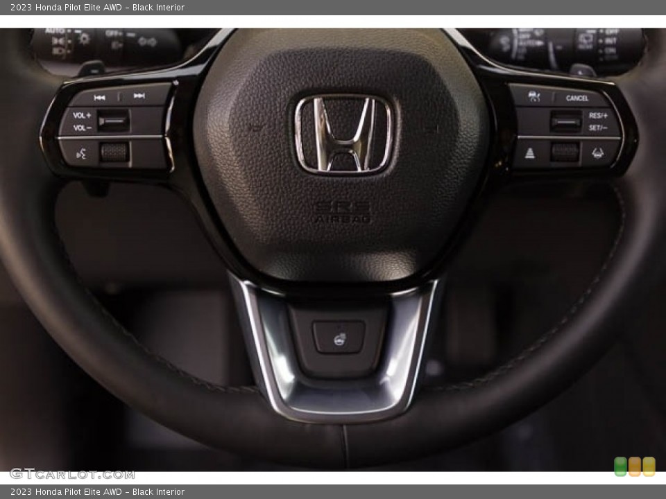 Black Interior Steering Wheel for the 2023 Honda Pilot Elite AWD #145799986