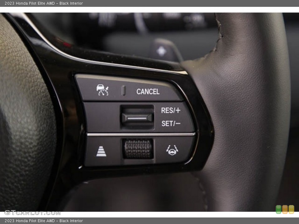 Black Interior Steering Wheel for the 2023 Honda Pilot Elite AWD #145799992