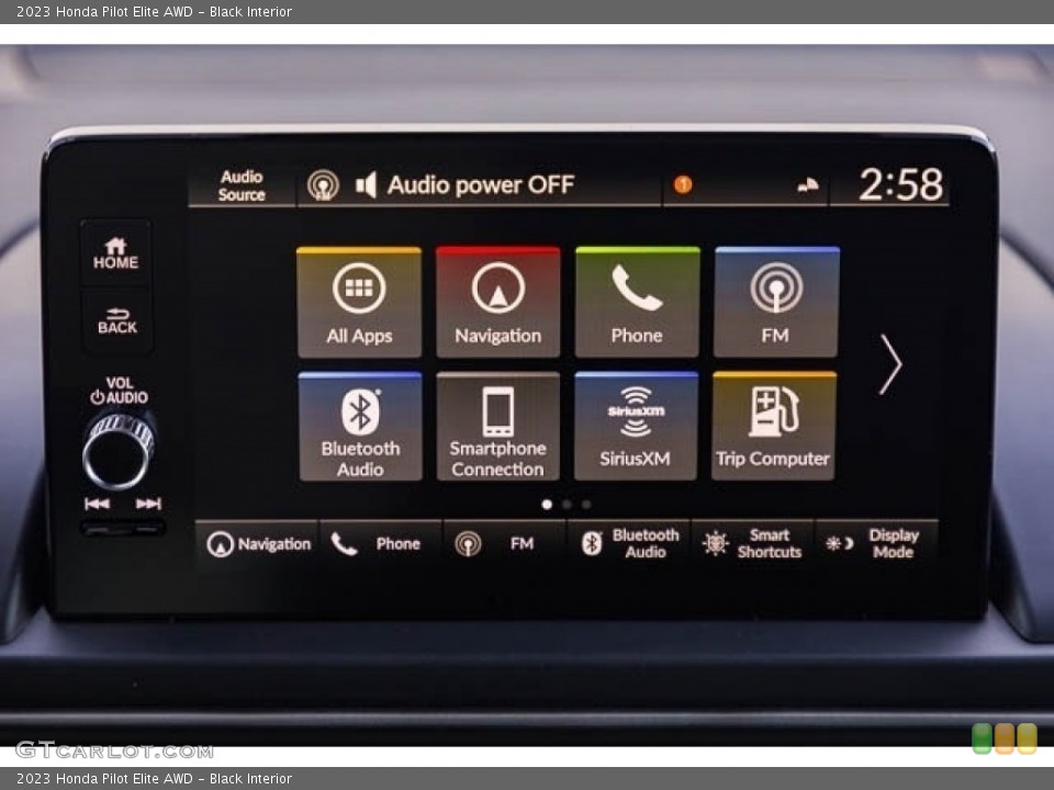Black Interior Controls for the 2023 Honda Pilot Elite AWD #145800028