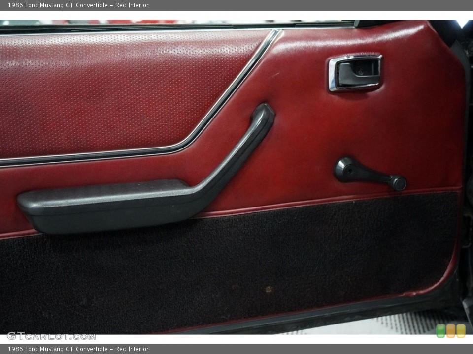Red Interior Door Panel for the 1986 Ford Mustang GT Convertible #145806334
