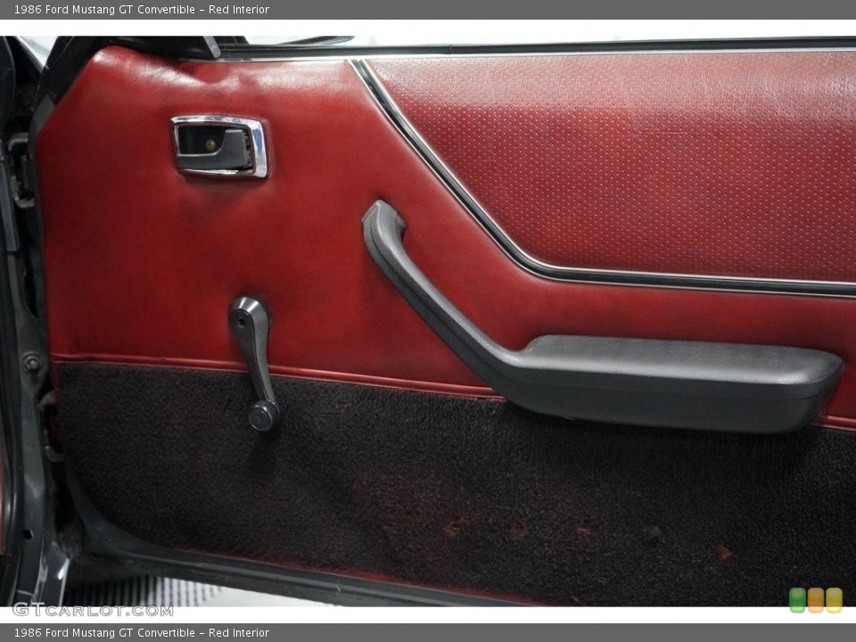 Red Interior Door Panel for the 1986 Ford Mustang GT Convertible #145806361
